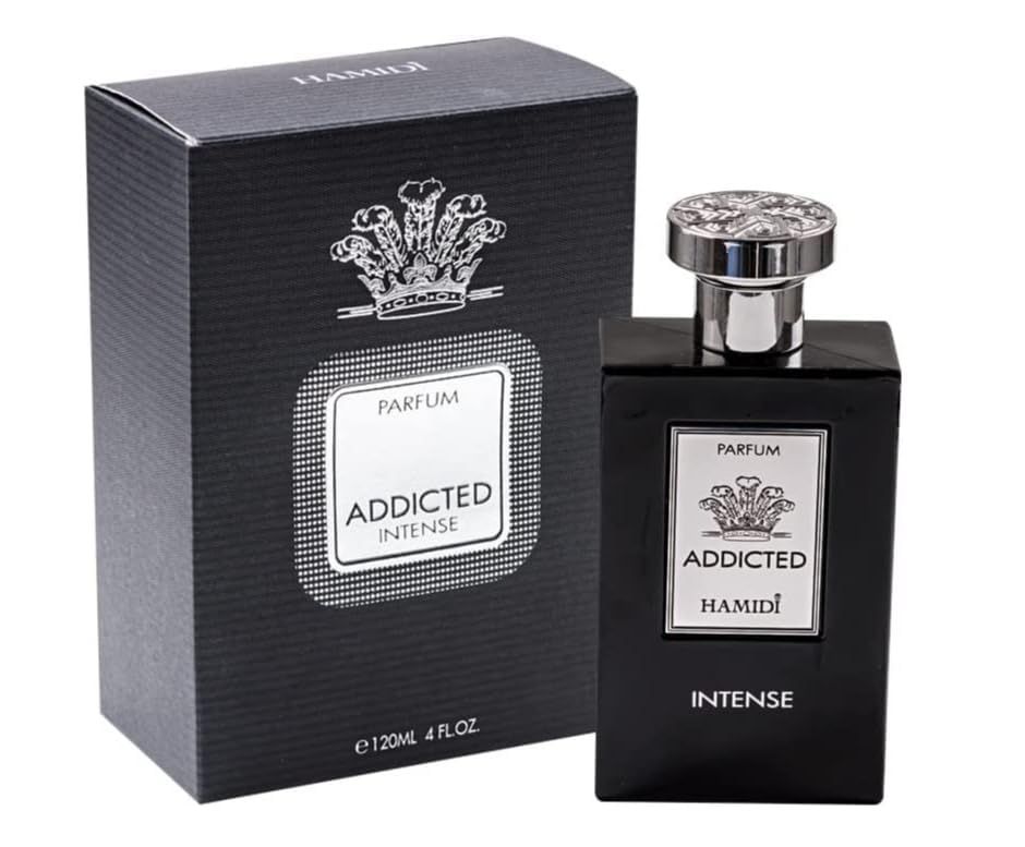 HAMIDI Addicted Intense Parfum 120ml 4 FL.OZ, Long Lasting Fragrance, Perfume for men (Addicted Intense)