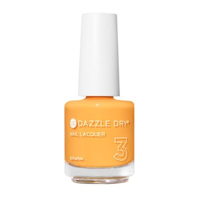 Dazzle Dry Nail Lacquer (Step 3) - Go Go Mango - An amber yellow. Semi-sheer cream. (0.5 fl oz)