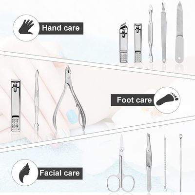 Yougai Manicure Set Nail Clippers Set, 12Pcs Manicure Kit Stainless Steel Nail Kit, Professional Nail Grooming Kit, Pedicure Nail Care Tools with Travel Case