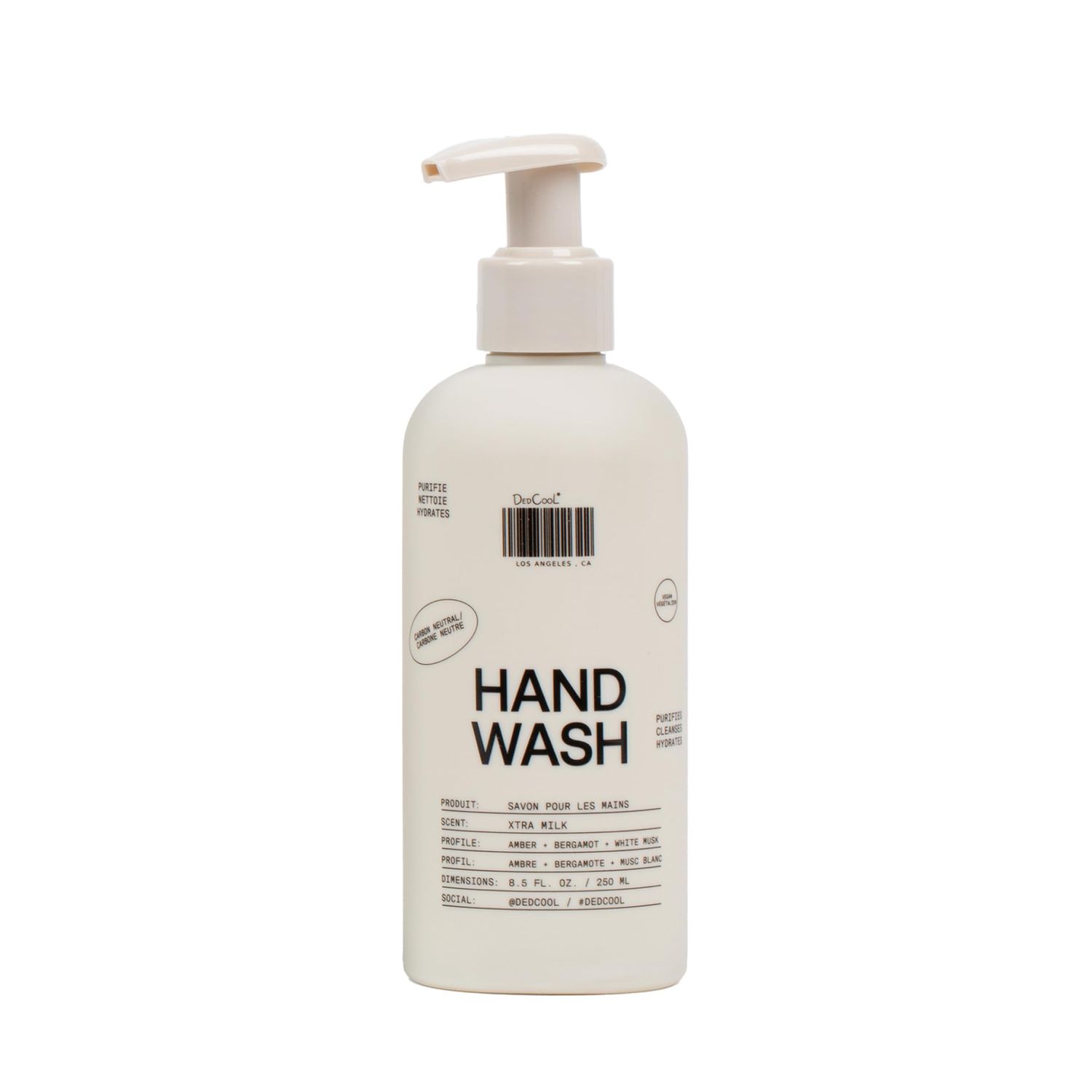 DedCool Xtra Milk Hand Wash - Gentle Hydrating Cleanser with Squalane, Aloe, and Marshmallow Root | Non-Toxic, Vegan, Carbon-Neutral