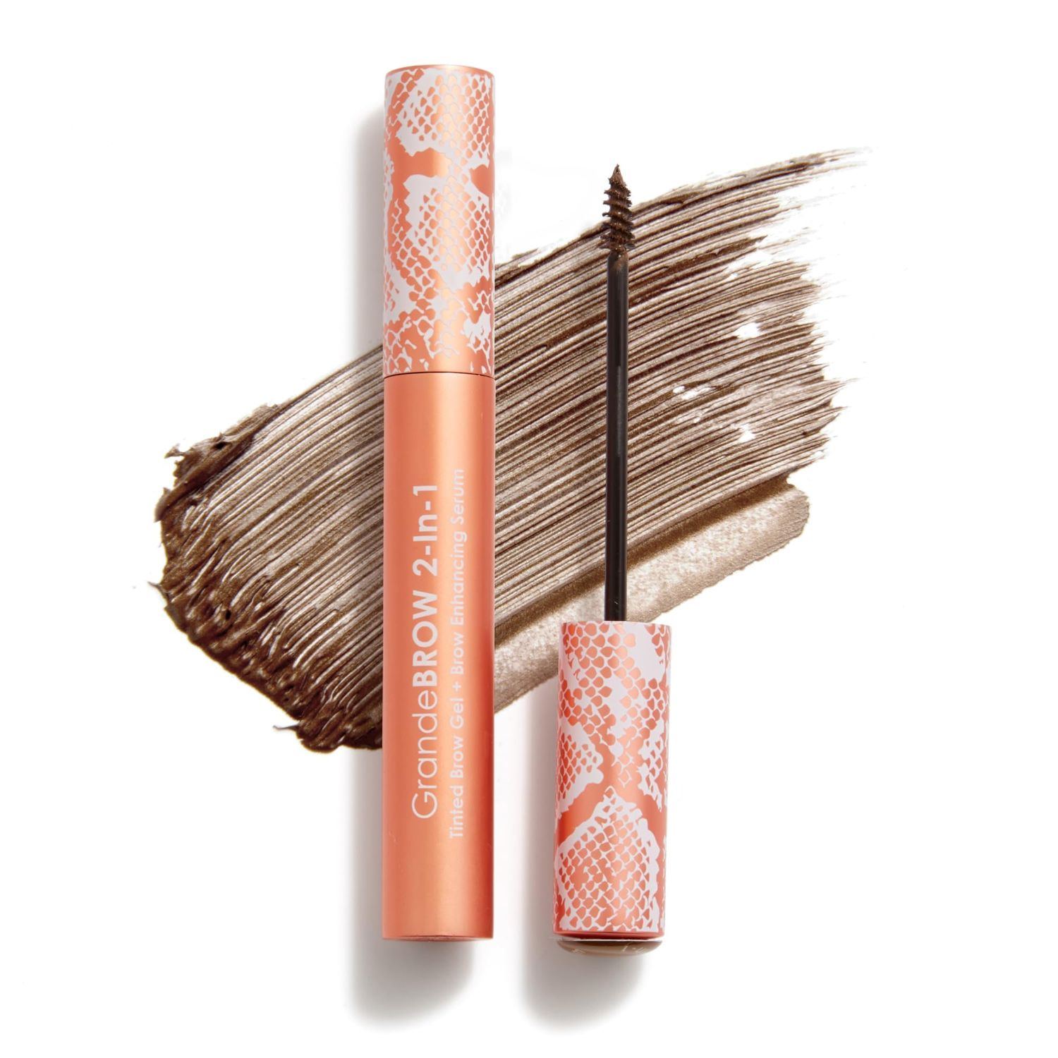 Grande Cosmetics GrandeBROW 2-in-1 Tinted Brow Gel Brow Enhancing Serum, Medium