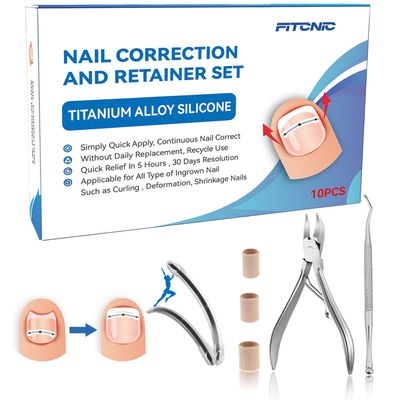 Titanium Alloy Ingrown Toenail Treatment, Ingrown Toenail Corrector for All Size Curve Correct Ingrown Toenail and Toenail Straightener of Big Toe