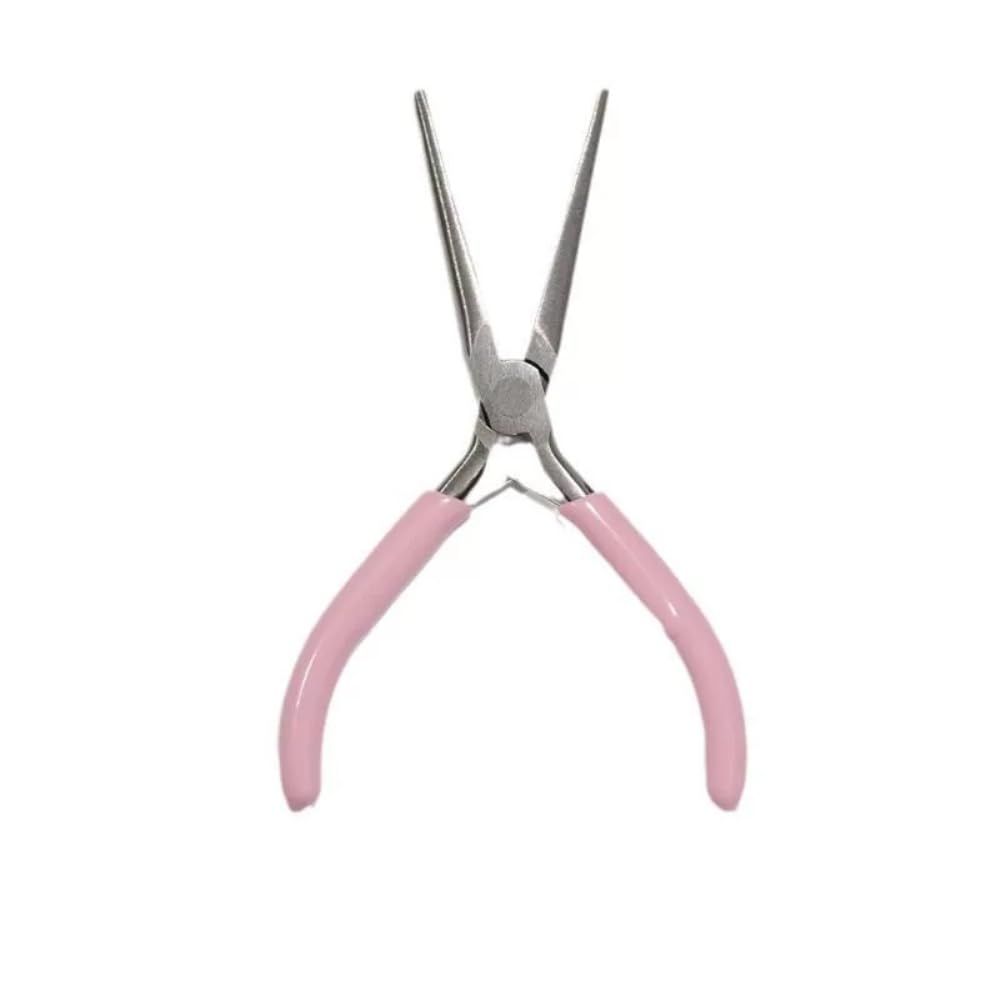 TIKMOON Nail Tip Pliers,Professional C Curve Nail Pincher - Stainless Steel Manicure Tool for Perfect Nail Sculpting - Nail Shaping Tweezers C Curve Nail Art Tools for DIY &amp; Nail Salon Use, Pink