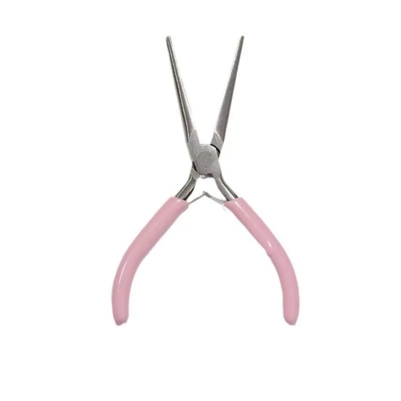 TIKMOON Nail Tip Pliers,Professional C Curve Nail Pincher - Stainless Steel Manicure Tool for Perfect Nail Sculpting - Nail Shaping Tweezers C Curve Nail Art Tools for DIY &amp; Nail Salon Use, Pink