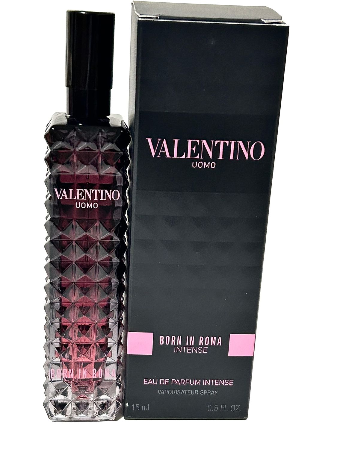 Valentino UOMO Born In Roma INTENSE Men Travel Spray EDP MINI Perfume 15 ML / 0.5 Fl Oz