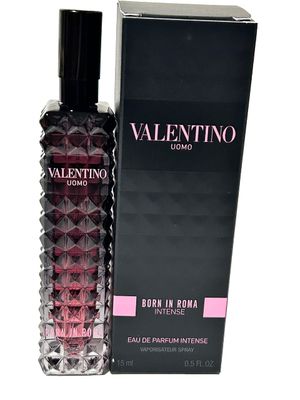 Valentino UOMO Born In Roma INTENSE Men Travel Spray EDP MINI Perfume 15 ML / 0.5 Fl Oz