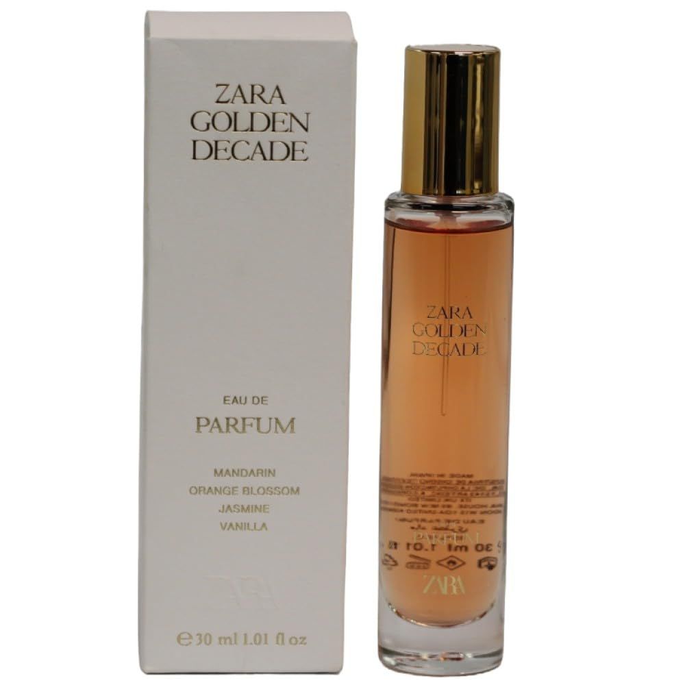 Zara Golden Decade Women Eau de Parfum Hypnotic Scent and Elegant Fragrance with Jasmine Orange Blossom &amp; Lavender 30ml (1.0 fl. oz)