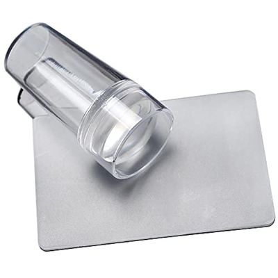 Nail Stamper Kit Transparent Jelly Soft Stamper and Scraper Set Silicone Nail Art Printer Manicure Tool with lids Scraper Image Plate Manicure Tools DIY