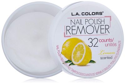 L.A. COLORS Polish Remover Pads, Lemon Scent CNR961