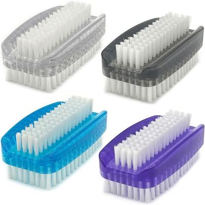 Nail Brush for Cleaning Fingernails Two Sided Fingernail Scrub Brush Soft Stiff Nylon Bristles Scrubber Brush for Hand and Under Nails,4 Pack