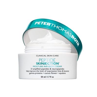 Peter Thomas Roth | Peptide Skinjection Moisture Infusion Cream, Refillable Moisturizer, For Loss of Firmness and Elasticity, Fine Lines &amp; Wrinkles, Dryness, 21 Amplified Peptides &amp; Neuropeptides