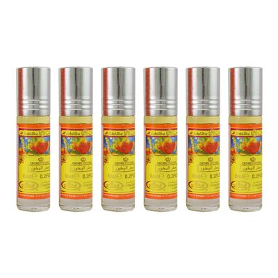 Al-Rehab Bakhour Concentrated Perfume Rollerball for Unisex, 6 Ml/0.20 Oz (Pack Of 6)