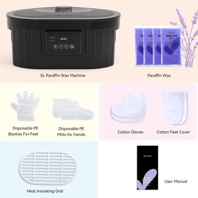 Paraffin Wax Machine for Hand and Feet, Waxkiss 5000ml Paraffin Bath with Lavender Paraffin Wax Warmer for Professional Spa &amp; Arthritis Treatment At Home