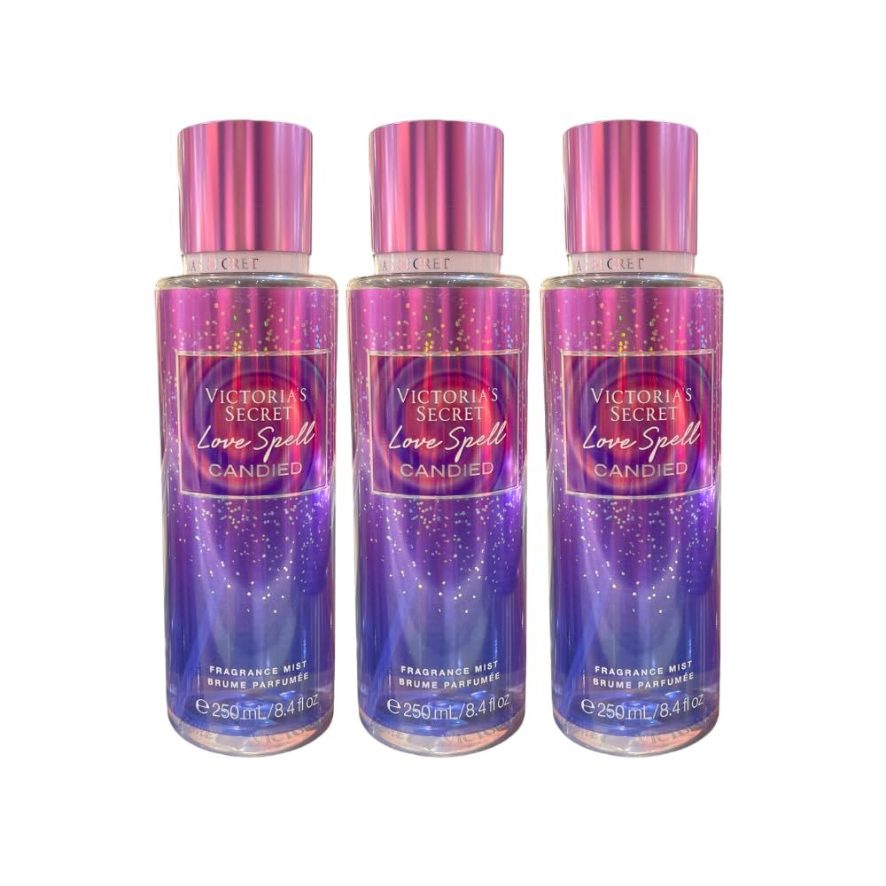 Victorias Secret LOVE SPELL CANDIED Fragrance Mist 8.4 fl oz - Pack of 3