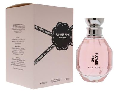 Luxurious Floral Pink Eau de Parfum for Women with Jasmine, Rose &amp; Orchid - Long-Lasting Classic Fragrance Spray - Elegant 3.3oz/100ml Glass Bottle