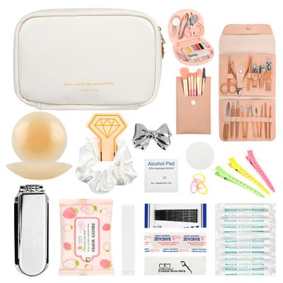 Seven uncles Bridal Emergency Kit for Wedding Day for Bride Weddings Ultimate Set with 36 Pcs Essentials Items for Brides | Ideal W-edding Day &amp; Daily Use White