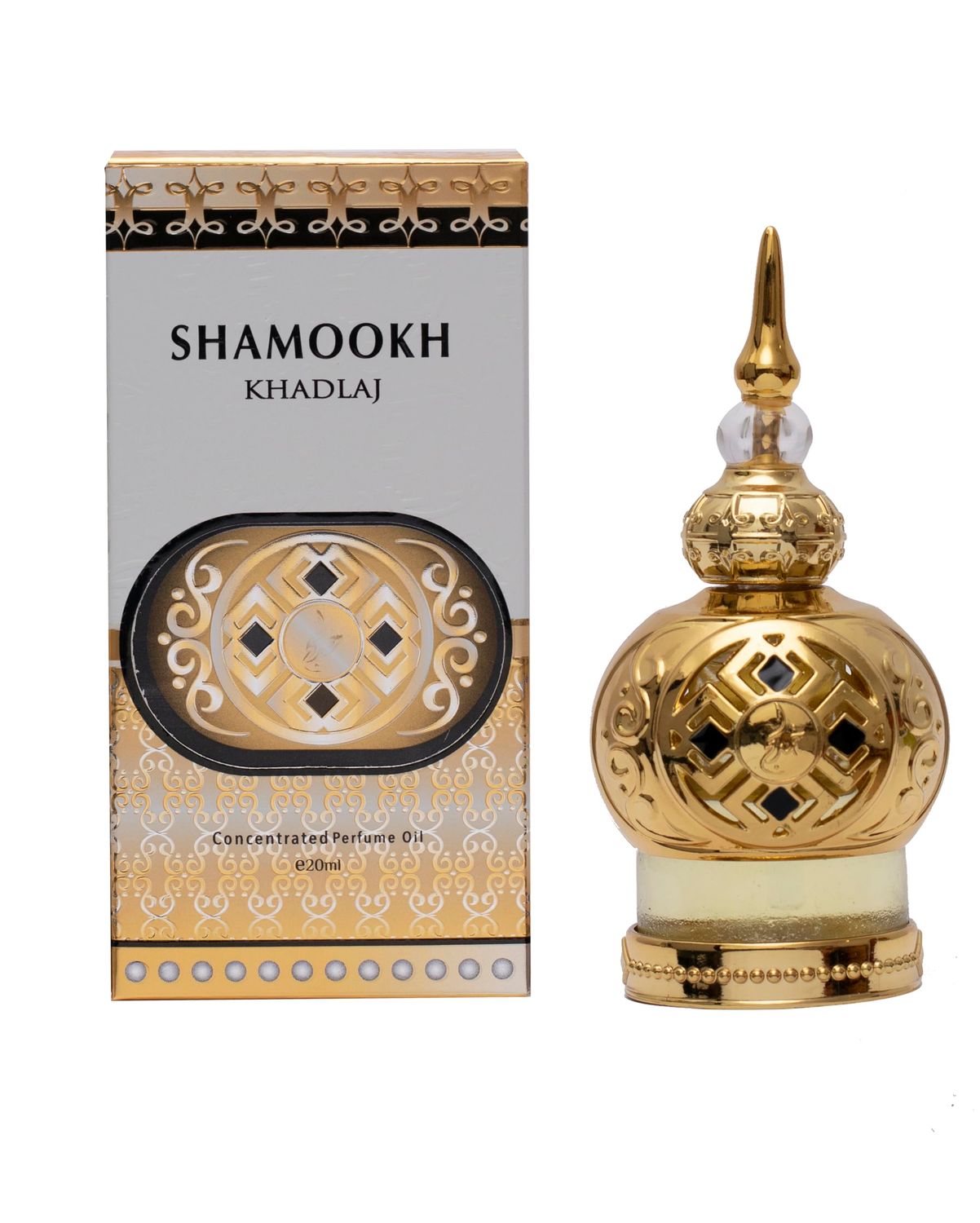 KHADLAJ PERFUMES Shamookh Gold Concentrated Perfume Oil 0.67 Ounce (Unisex)