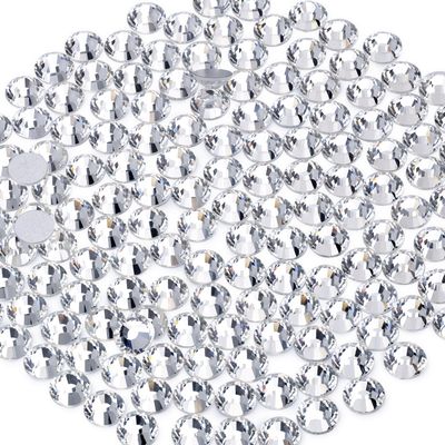 2000PCS SS20/5mm Crystal Rhinestones (Clear), Bedazzling Flatback Glass Rhinestones for Crafting DIY Nail Art Makeup Decoration, Gems Diomand Charms for Tumbler Shoes Clothing Mug