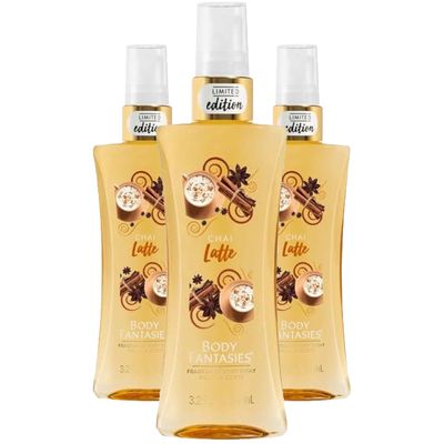 Body Fantasies Signature Chai Latte, 3.2 oz, Body Spray - 3 Pack (Chai Latte)