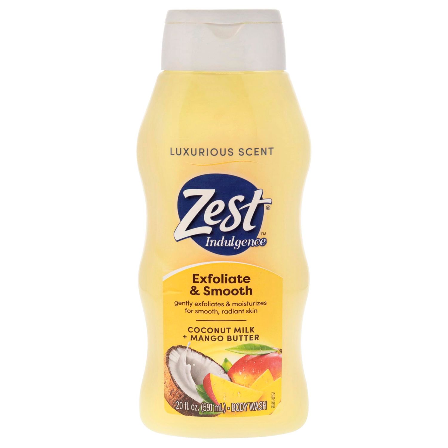 Zest Body Wash - Enriched with Coconut Milk - Invigorating Scent - Hydrating Body Soap - Suitable for All Skin Types - Coconut Milk and Mango - 20 oz