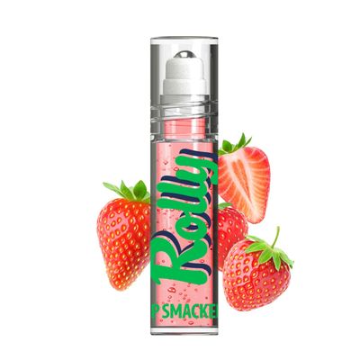 Lip Smacker Rolly Lip Gloss, Classic Roller-Ball Design for a Cooling Sensation, Hydrating &amp; Moisturizing Shine - Strawberry