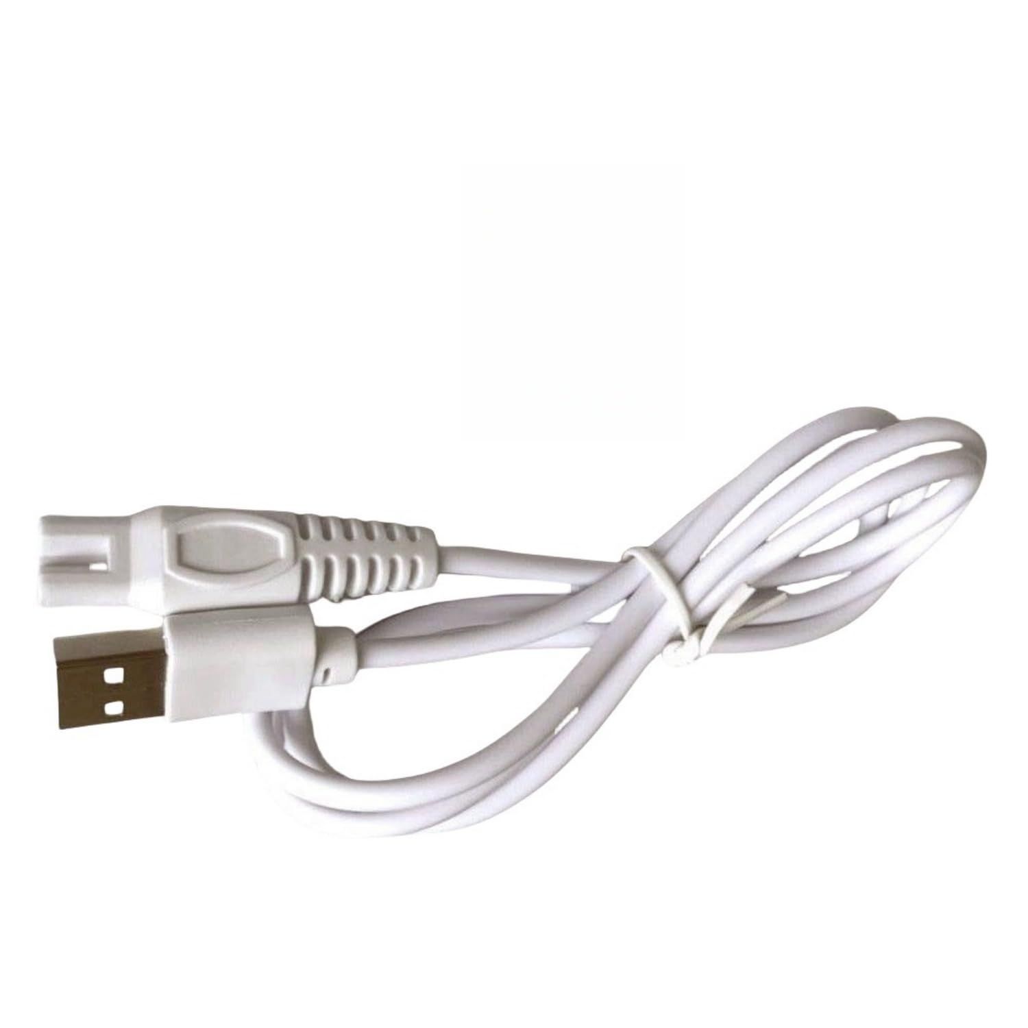 USB Charger Cable for Pritech Electric Feet Callus Remover Pedicure Tool, 2.6 FT, White