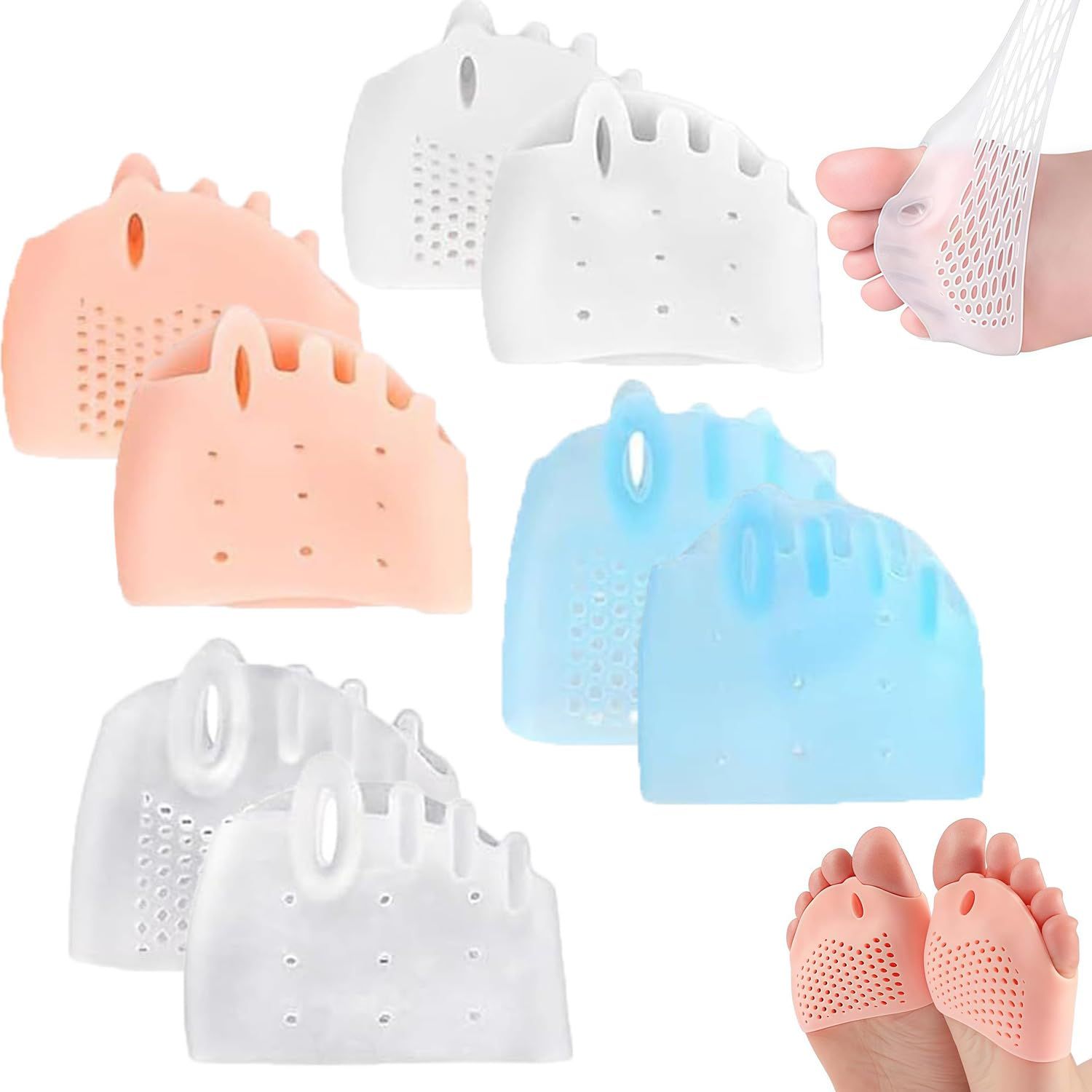Ufimcit Hyggear Silicone Toe Separators For Women,Hyggear Bunion Correctors,2025 New Hygear Toe Separators For Women,Hygger Bunion Corrector,4 Pairs Hygear Silicone Toe Separatorreathable End Soft