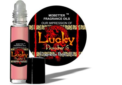MoBetter Fragrance Oils Our Impression of Lucky Number 6 for Men Cologne Body Oil 1/3 oz roll on, Oriental Fragrance, Long Lasting, Travel Size
