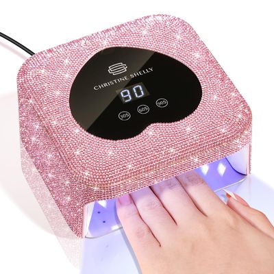 UV Nail Lamp, CHRISTINE SHELLY UV Light for Gel Nails, 48W Plug-in Mini Diamond Nail Lamp Nail Dryer with Touch Control Auto Sensor and 3 Timer Settings Nail Light Curing Lamp, Home