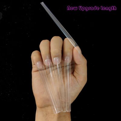 HWHUNO 5XL Extra Long Tapered Square Full Cover Nail Tips No Curved,3.9 Straight Salon Home DIY Professional,240Pcs(12Size)