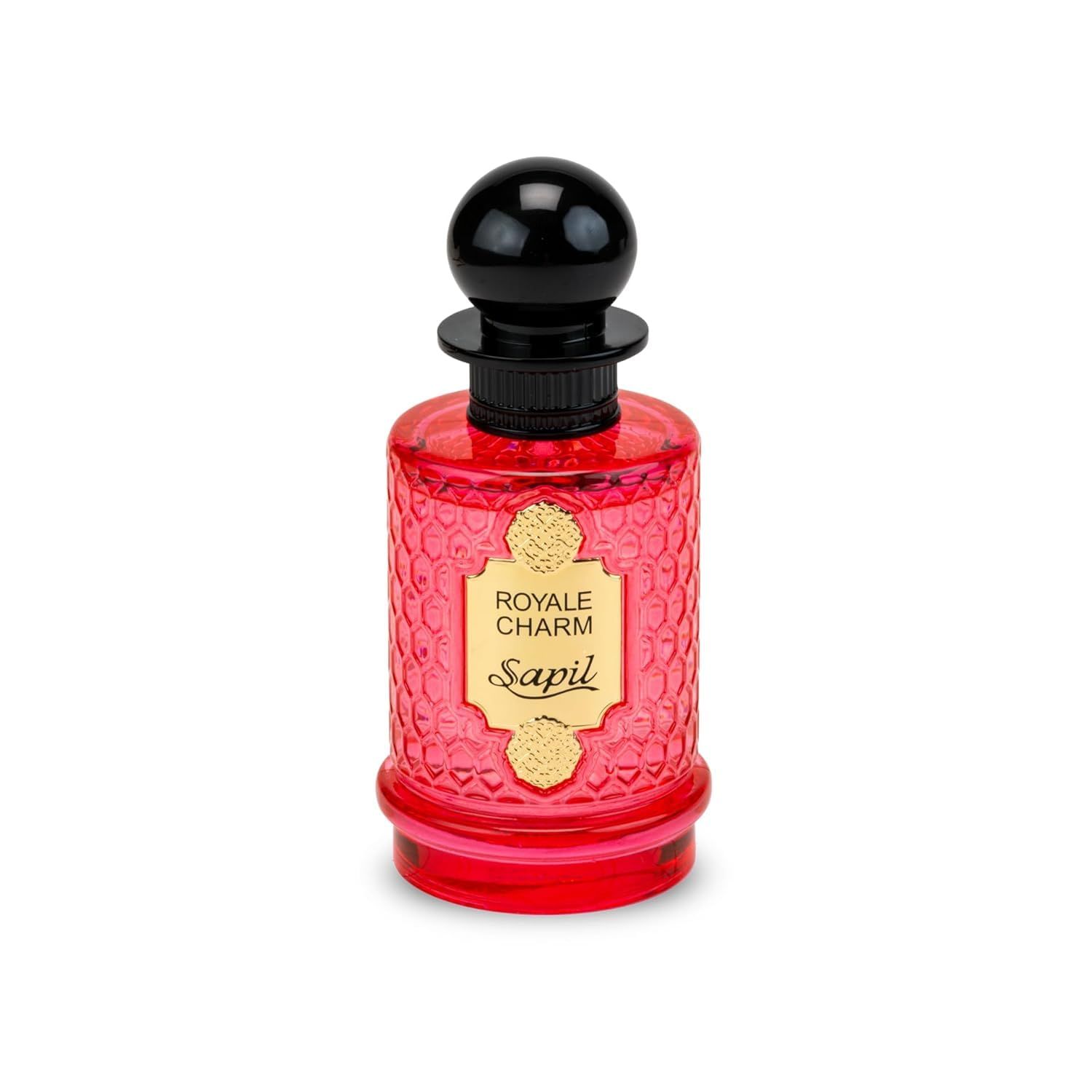Sapil Royale Charm Unisex Eau De Parfum - Long-Lasting Arabic Perfume with Exotic Fruits, Soft Amber &amp; Vanilla - Citrus Floral Luxury Fragrance for Men &amp; Women - Dubai Perfume - 3.38 oz