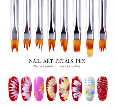 8 Pcs Nail Brush Pen Premium Upgrade Wood Handle, Gradient Painting Brush Set UV Gel Flower Drawing Pen Purple Wood Handle Manicure Nail Art Polish Pen Tool, Valentines Day present (8 amazing nail...