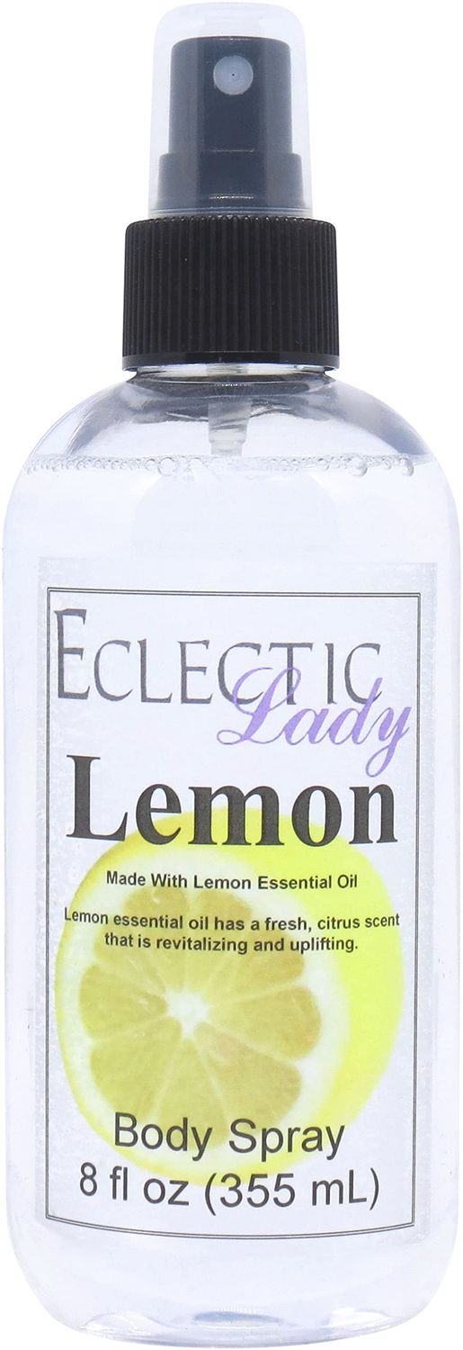 Eclectic Lady Lemon Body Spray, 8 ounces, Body Mist for Women with Clean, Light &amp; Gentle Fragrance, Cologne with Soft, Subtle Aroma For Daily Use