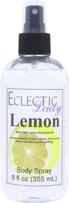 Eclectic Lady Lemon Body Spray, 8 ounces, Body Mist for Women with Clean, Light &amp; Gentle Fragrance, Cologne with Soft, Subtle Aroma For Daily Use