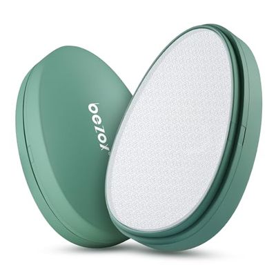 BEZOX Nano Glass Foot File Callus Remover with Cover - Gentle Glass Foot Pumice Stone, Effective Feet Scrubber for Dead Skin, and Portable Pedi Egg Foot Care Tool - Green
