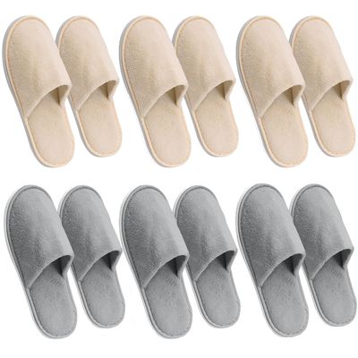 AQUEENLY House Slippers for Guests, Washable Spa Slippers Disposable Slippers for Guests, Hotel Slippers Guest Slippers for Shoeless Home, Non Slip Indoor Slippers Home Slippers for Women Men (6 Pa...