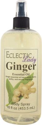 Eclectic Lady Ginger Body Spray, 16 ounces, Body Mist for Women with Clean, Light &amp; Gentle Fragrance, Cologne with Soft, Subtle Aroma For Daily Use