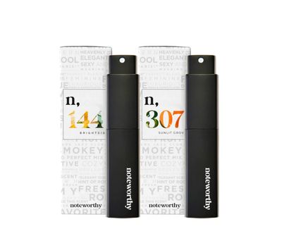 Noteworthy Travel Spray Bundle - Fragrance Set for Men &amp; Women, Long-Lasting Perfume, TSA-Approved, Perfect for Gift Giving (Golden Glow Duo)