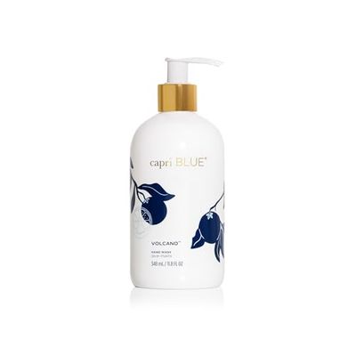 Capri Blue Hand Wash Soap - Flora Edit Collection - Cleansing Liquid Hand Soap Infused with Plant-Based Glycerin - Skin Care - Notes of Juicy Tropical Fruits &amp; Sugared Citrus (Volcano, 11.8 fl oz)
