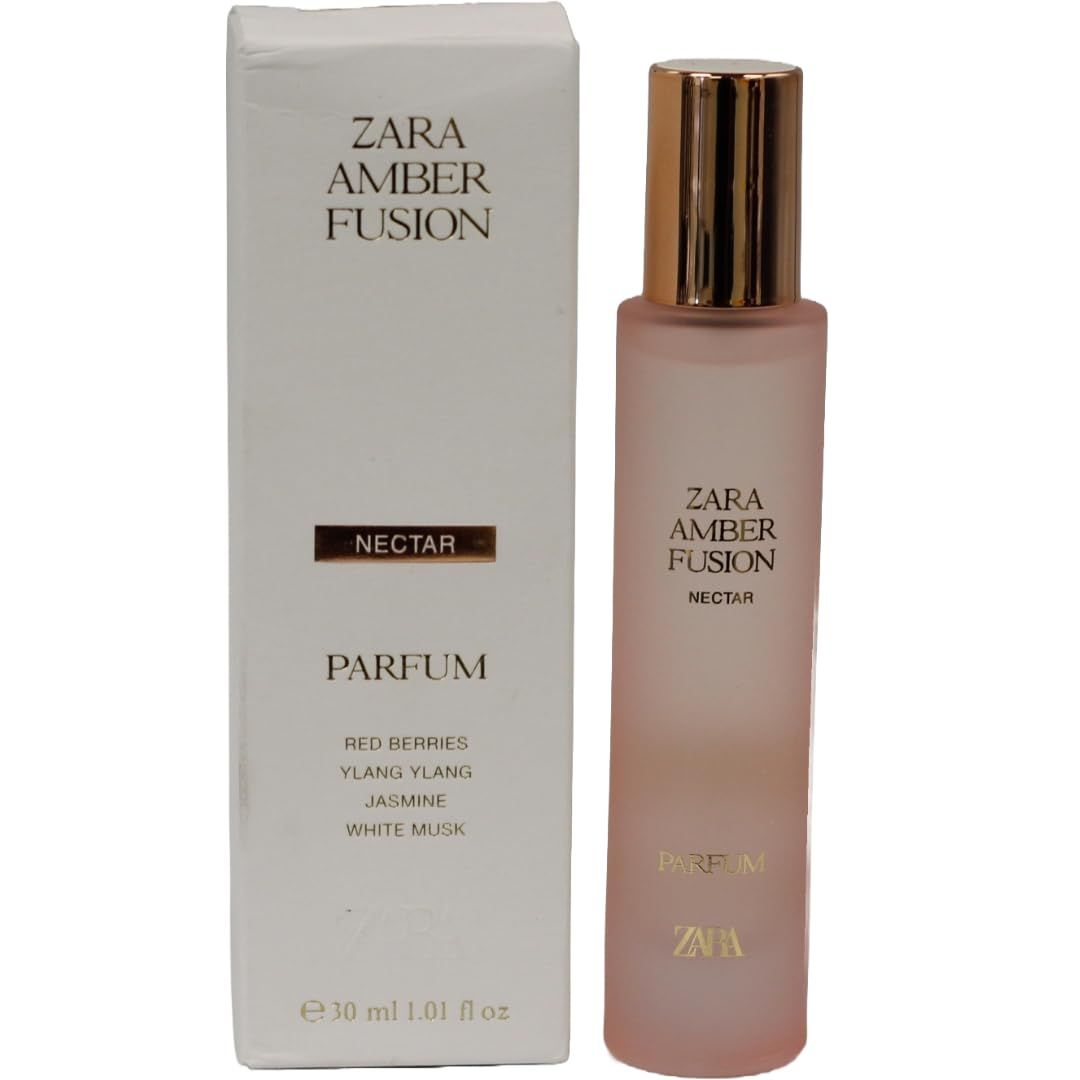 Zara Amber Fusion Nectar Women Perfume Floral Fruity Amber Fragrance Scent with Bergamot Mango Jasmine and White Musk EDP Eau de Parfum 30 ml (1.01 fl. oz.)