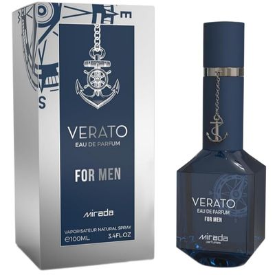 MIRADA Verato Man, Mens Eau de Parfum (EDP) 3.4 FL. Oz (100ml), Mens Perfume with Notes of Lemon, Lime, Bergamot, Star Anise, Olive Blossom, Guaiac Wood, Leather, Tobacco, Vanilla, Tonka Bean