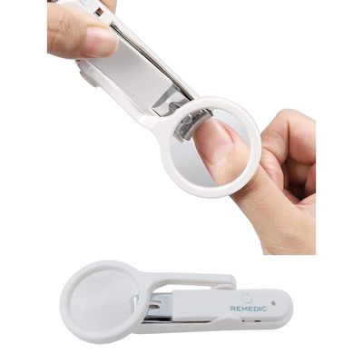 Remedic Extra Large Nail Clippers with Magnifier for Fingernails &amp; Toenails - Arthritis-Friendly Grip - Perfect for Elderly &amp; Low Vision Users - professional quality - sharp blades for precise cutting