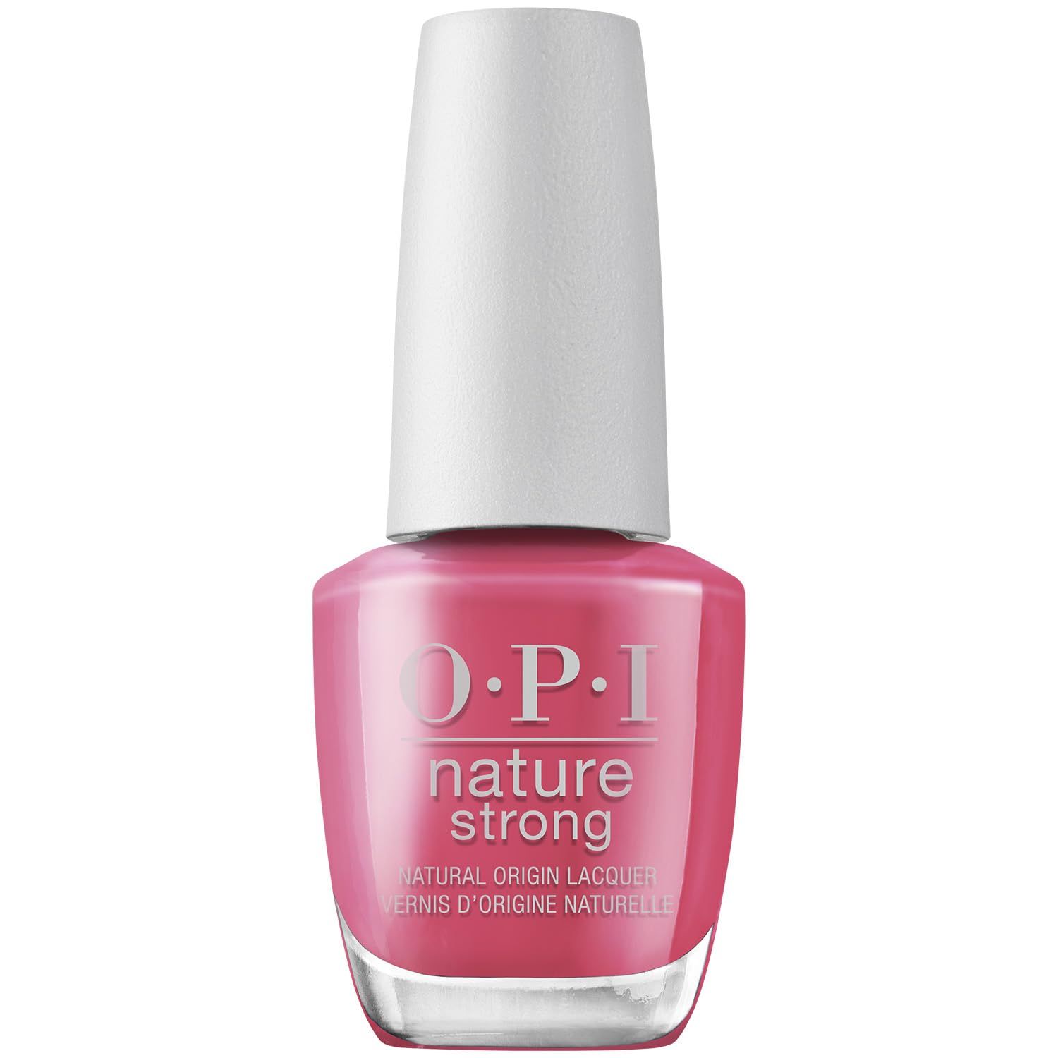 OPI Nature Strong A Kick in the Bud | Opaque Bright Pink Crme Natural Origin Nail Polish | Plant Based, Vegan, Cruelty Free