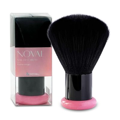 NOVAL Extra Large Acrylic Nails Dust Powder Remover Brush - Manicure Clean Up Tools (Black)