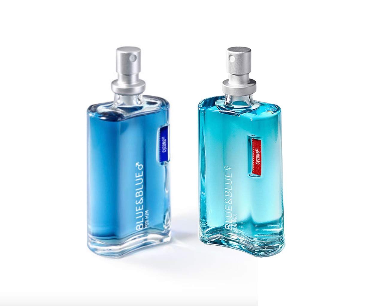 Cyzone Blue &amp; Blue Eau de Parfum for Her and Eau de Toilette for Him Set, 2.5 fl. oz. Each