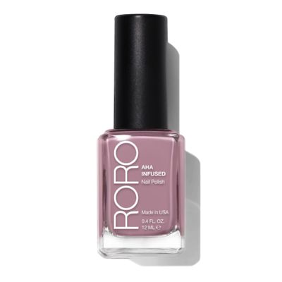 roro AHA Infused 21 Free Nail Polish - Chip-Resistant High-Impact Nail Color Lacquer Made in the USA, Vegan/Cruelty-Free, Gluten-Free, Turn the Page, Mauve Pink, .4Fl Oz/12mL