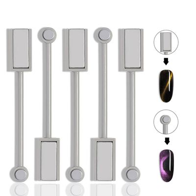 JERCLITY 5 Pieces Nail Magnet Stick Cat Eye Magnet Tool Double-Headed Nail Art Magnet Stick Set Magnet Wand Strong Magnet Stick for Home DIY, Salon, Studio