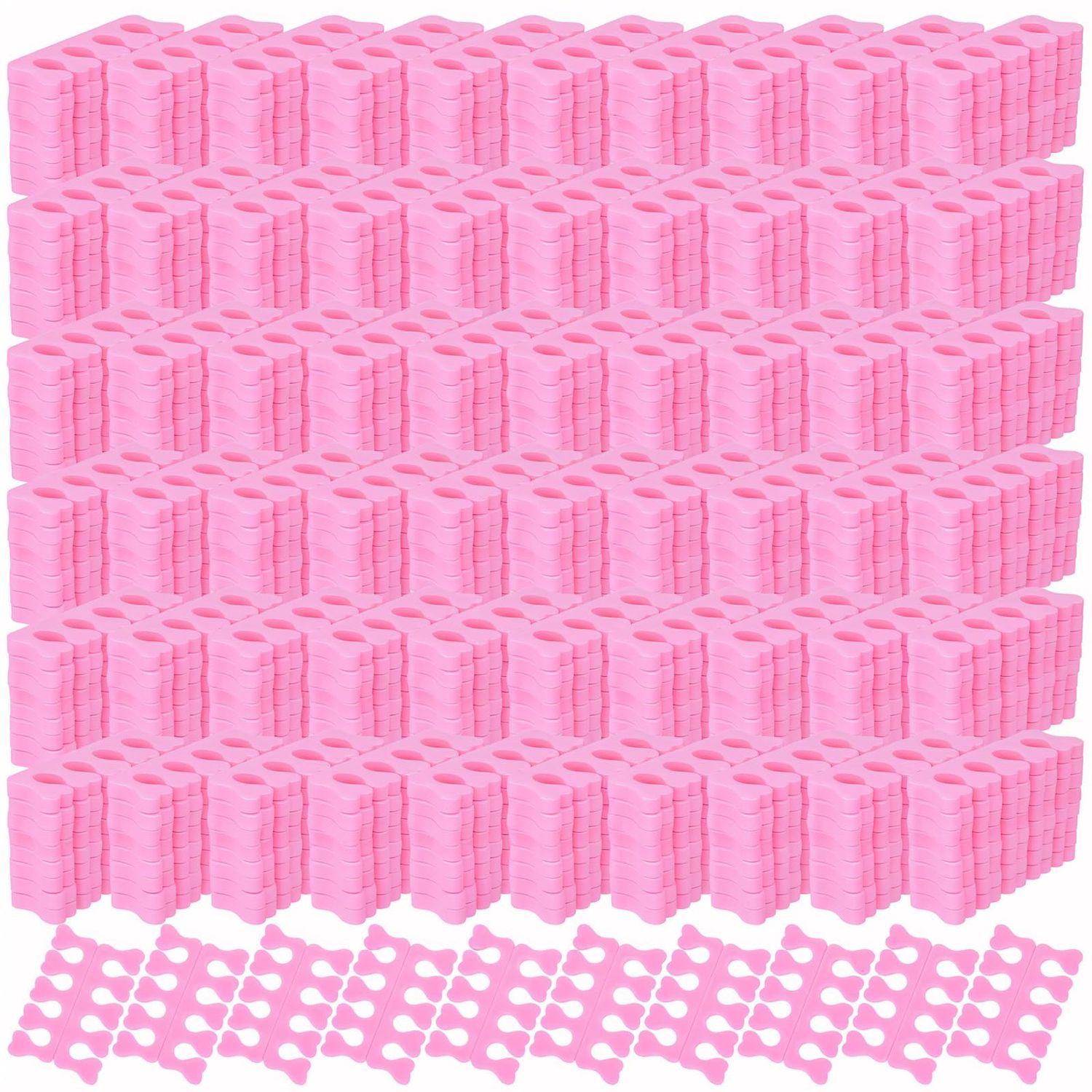 500 Pcs (250 Pairs) Toe Separators Pedicure Tool Kit Soft Toe Spacers for Pedicures Spreaders Finger Dividers for Women Men Feet Nail Toenails Art Painting Polish Spa
