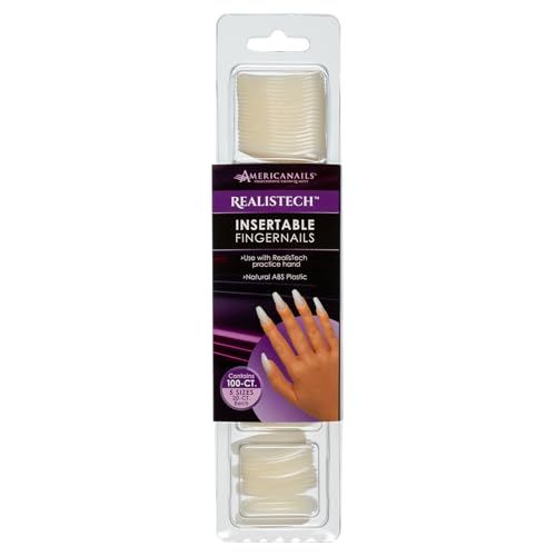 Americanails RealisTech Practice Hand Insertable Fingernails 100ct