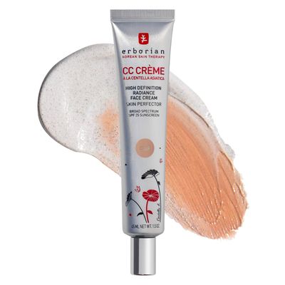Erborian Color Correcting CC Cream with Centella Asiatica, Fair (Clair) - Light Multi-Purpose Facial Concealer with Illuminating Finish Soothes &amp; Hydrates - SPF Korean Skincare Skin Perfector - 1.5 Oz